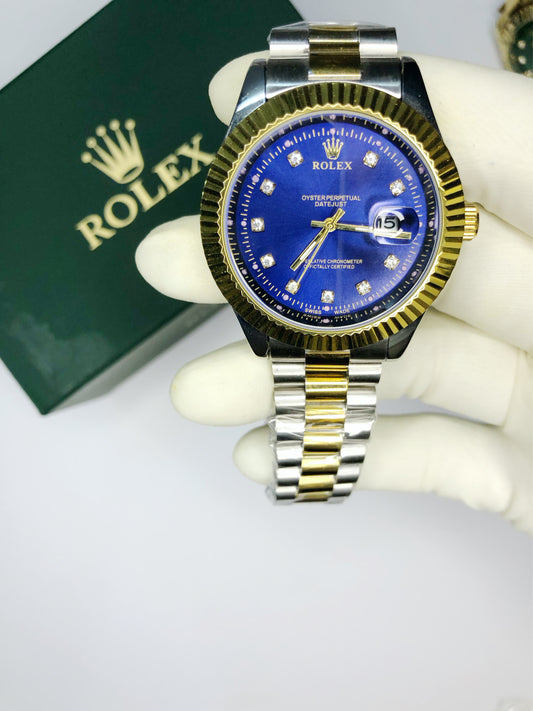 Rolex With Blue Dail