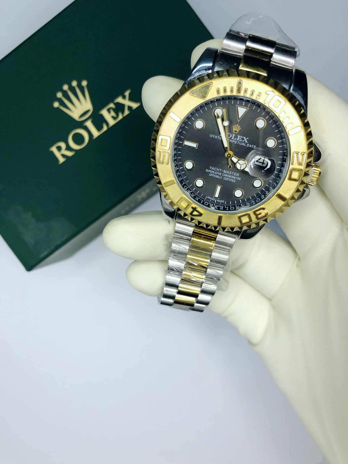 Rolex Watch With Golden Outer