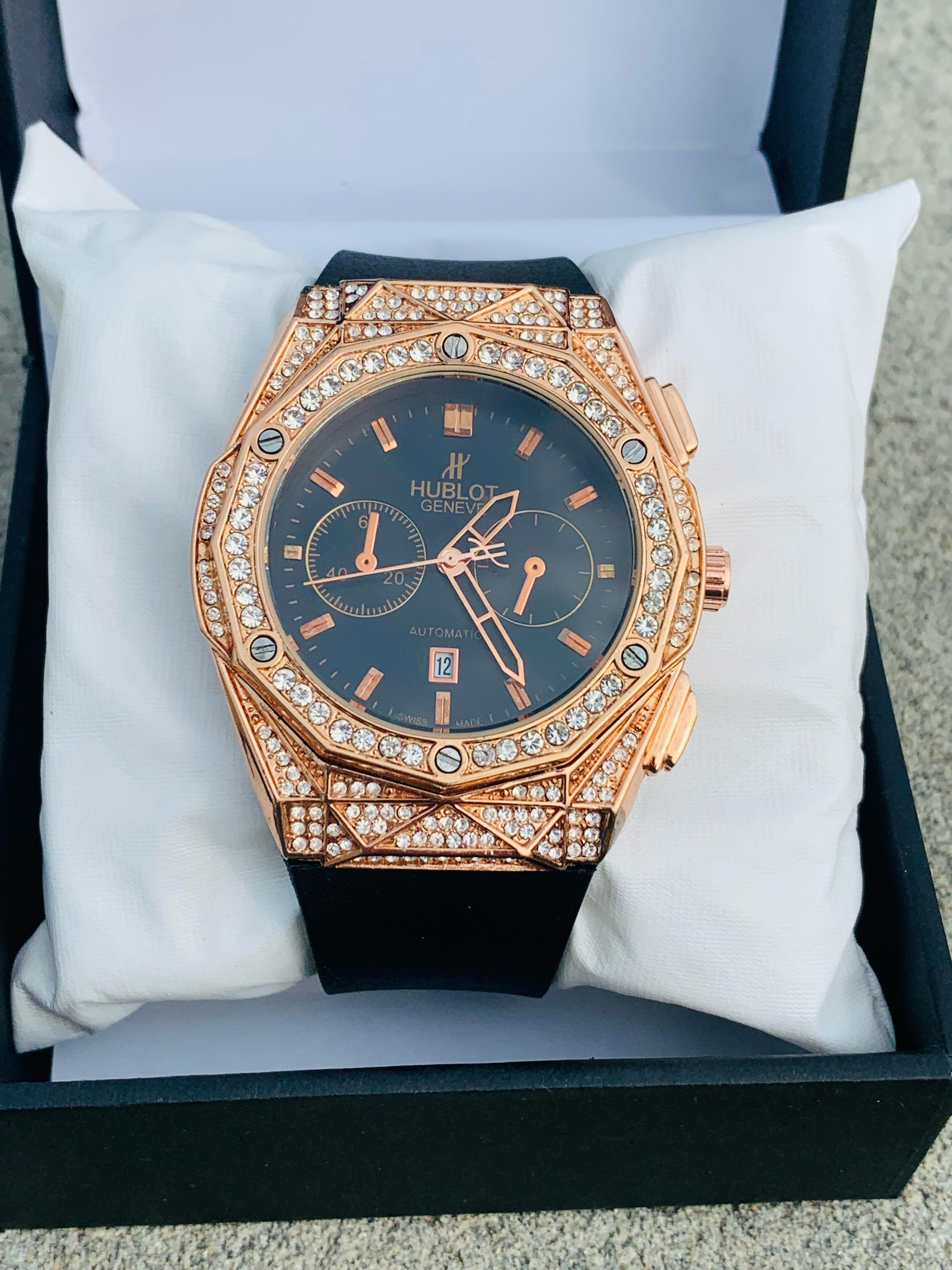 Diamond Cut Hublot Watch.