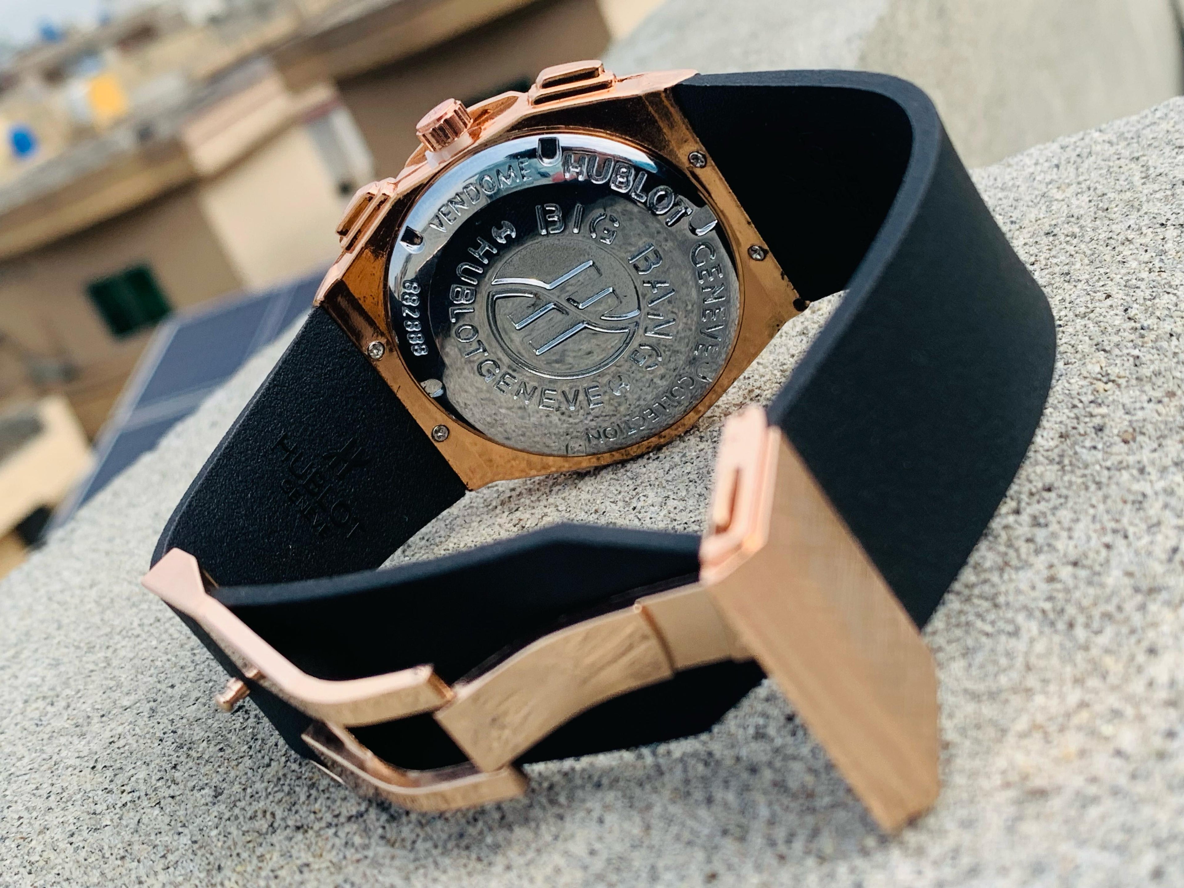 Diamond Cut Hublot Watch.